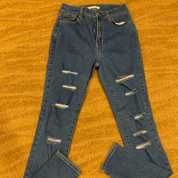 Pacsun Womens Jeans Size 25 Blue Super High Rise Jegging - Picture 2 of 11